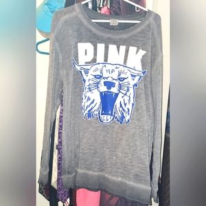 VICTORIA'S SECRET PINK Wildcats Vintage long sleeve shirt lightweight Sz medium